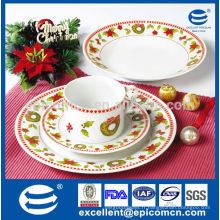 Vaisselle en céramique pour banquets hôteliers, vaisselle en porcelaine de Noël